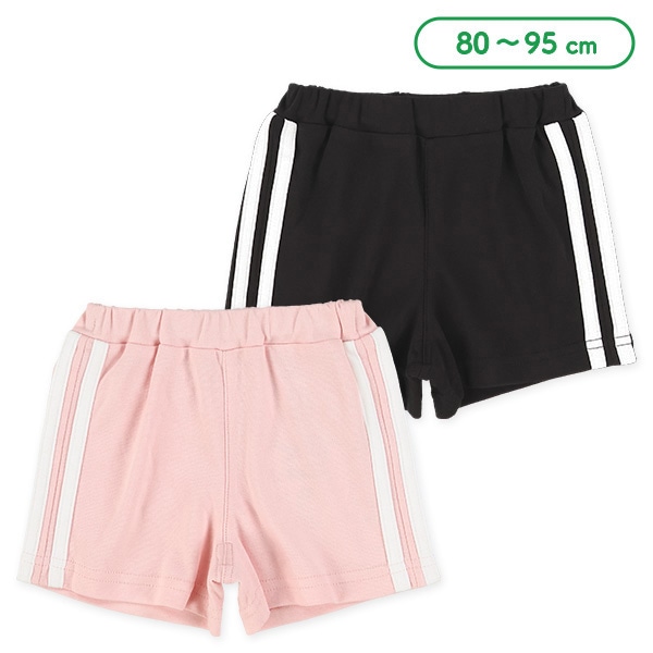 1分丈2ラインスムースショートパンツ