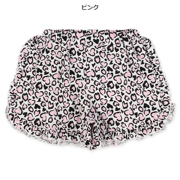 サイドフリル総柄ショートパンツ