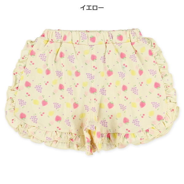 サイドフリル総柄ショートパンツ