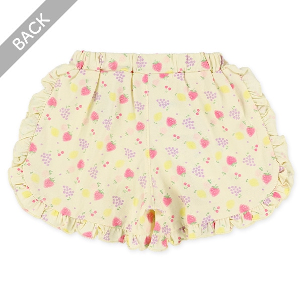 サイドフリル総柄ショートパンツ