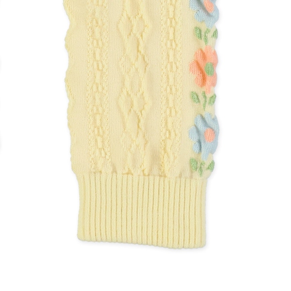 丸編み花柄サルエルレギンス