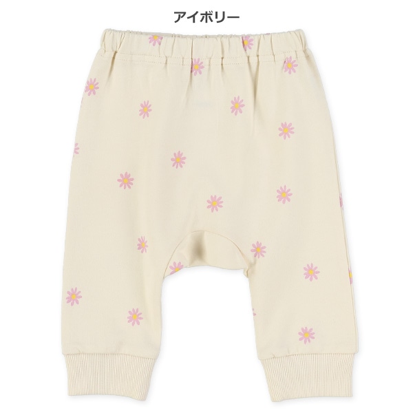 ミニ裏毛デイジー総柄モンキーパンツ