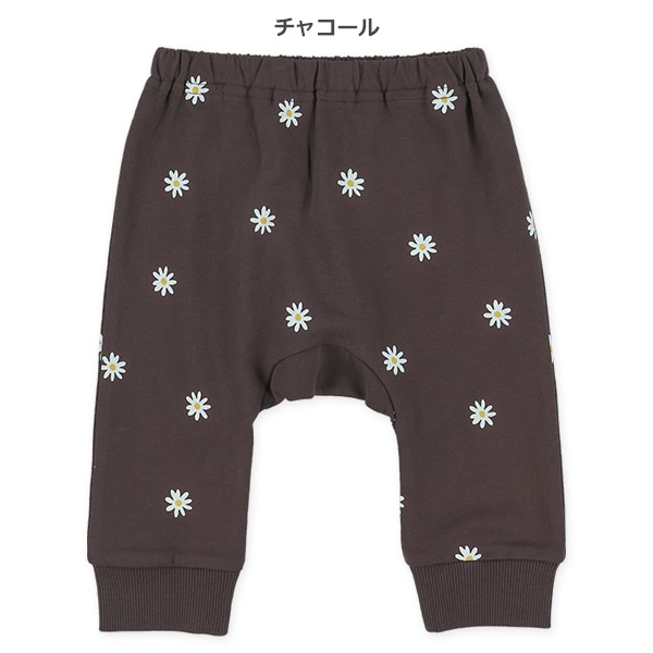 ミニ裏毛デイジー総柄モンキーパンツ