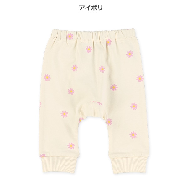 ミニ裏毛デイジー総柄モンキーパンツ