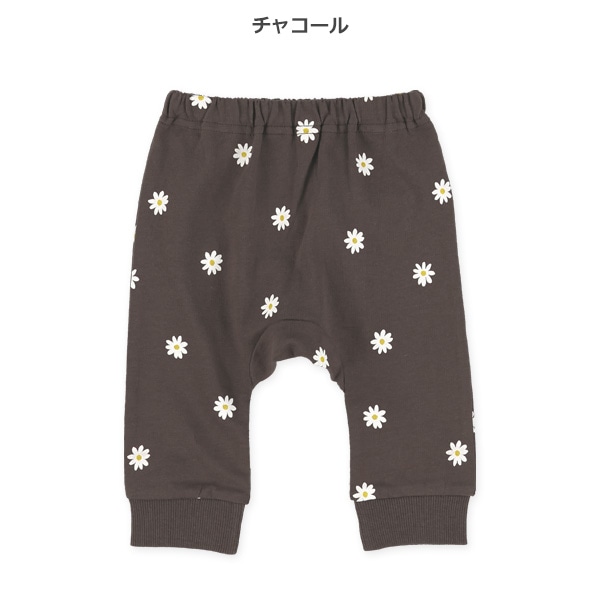 ミニ裏毛デイジー総柄モンキーパンツ