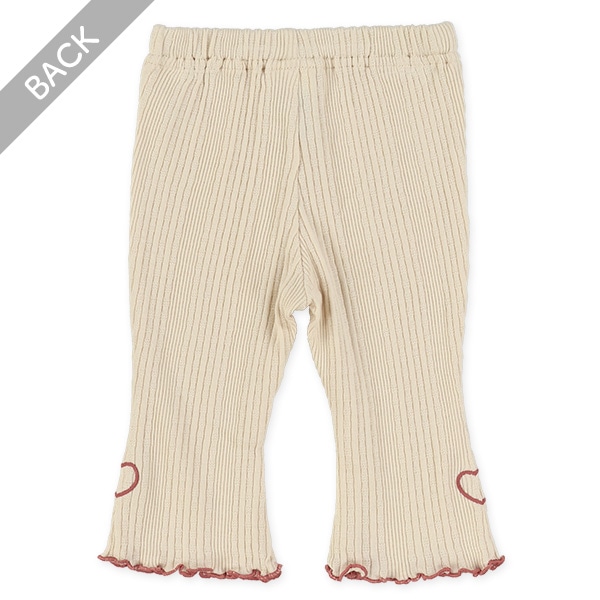 変わりテレコハート刺繍フレアパンツ