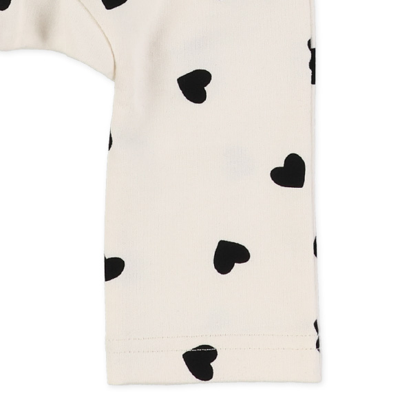 ミニ裏毛おしりフリルハート柄・リボン柄モンキーパンツ