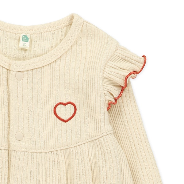 かわりテレコ長袖カバーオール