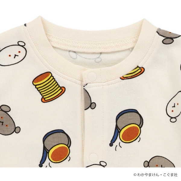 スムース総柄長袖カバーオール（こぐまちゃん）