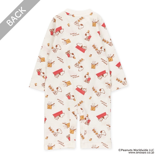 天竺長袖カバーオール（スヌーピー）