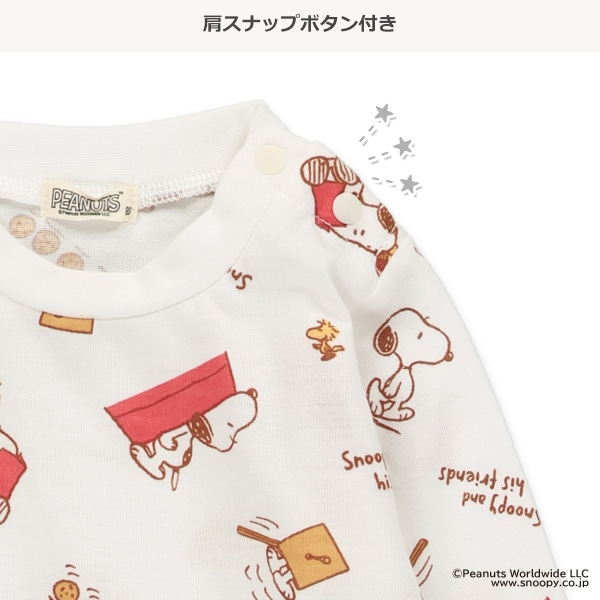 天竺長袖カバーオール（スヌーピー）