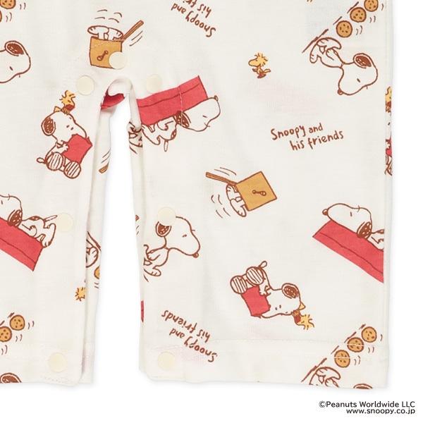 天竺長袖カバーオール（スヌーピー）