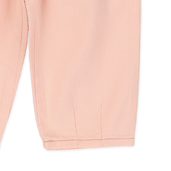 裾タック入りカラーデニムパンツ