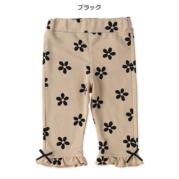 7分丈裏毛裾リボンスパッツ