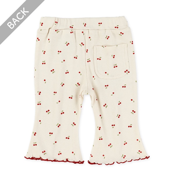 7分丈スパンテレコメローフレアパンツ