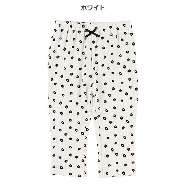 7分丈スムース小花柄レギンス