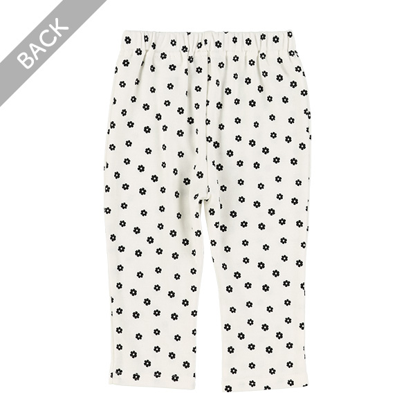 7分丈スムース小花柄レギンス