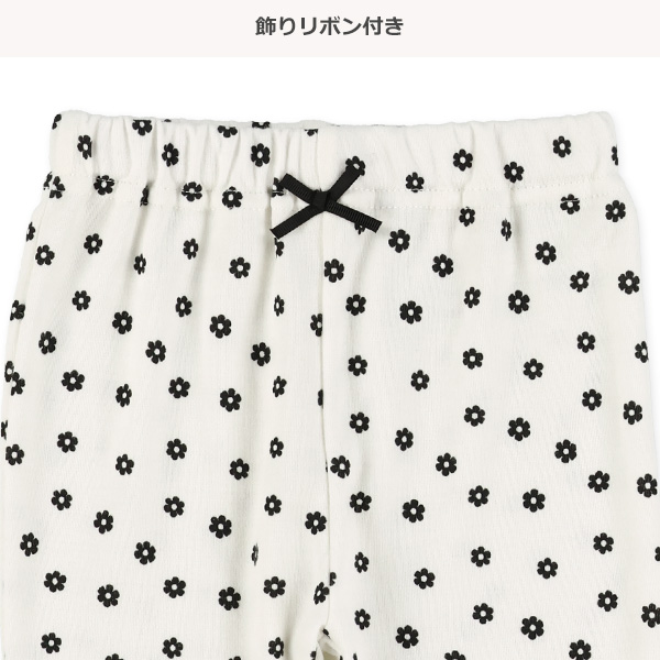 7分丈スムース小花柄レギンス