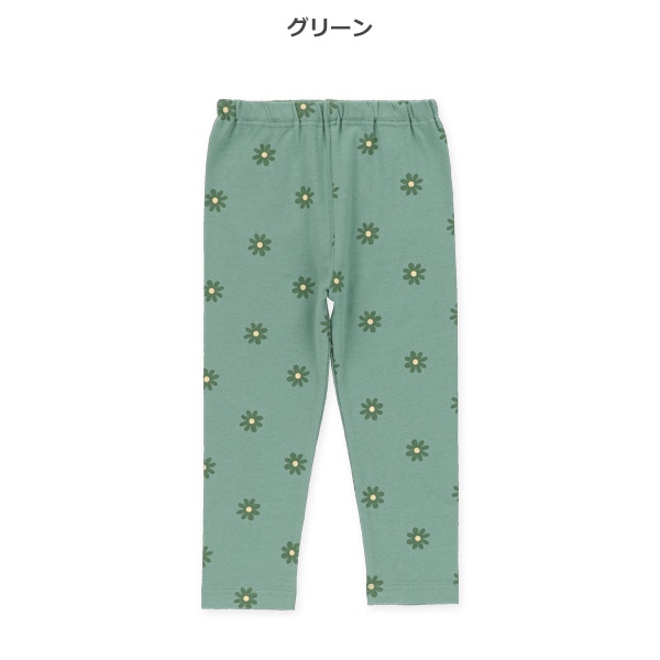 10分丈花柄レギンス