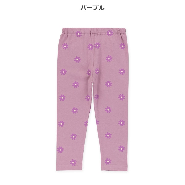 10分丈花柄レギンス