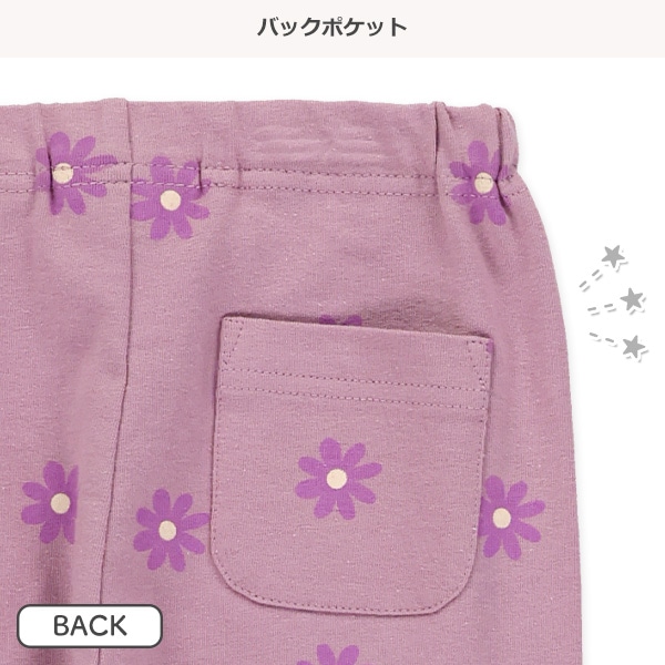 10分丈花柄レギンス