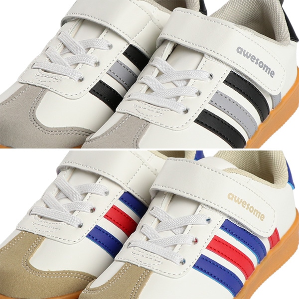 4本ラインスニーカー