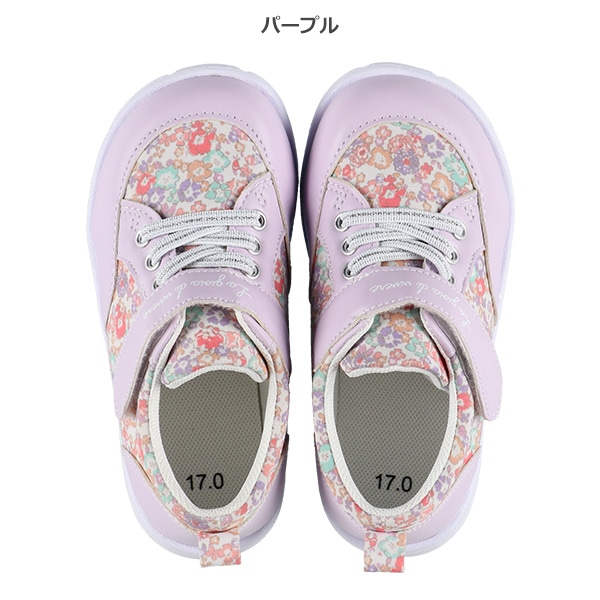 キッズ花総柄ローカットシューズ