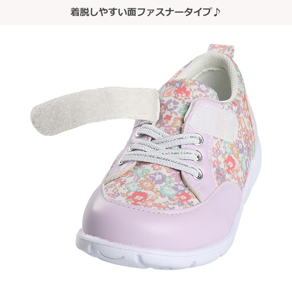 キッズ花総柄ローカットシューズ