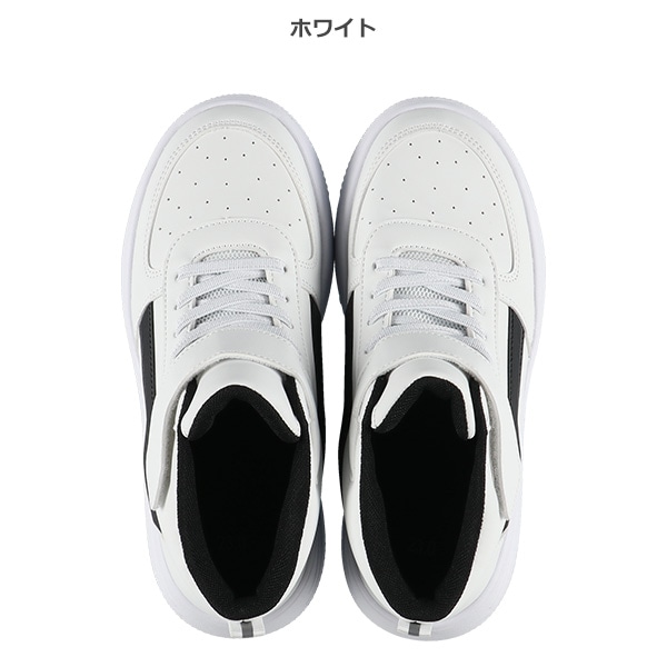 ジュニア合皮ハイカットシューズ（サイドライン）