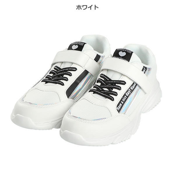 合皮シューズ（キラキラロゴライン）