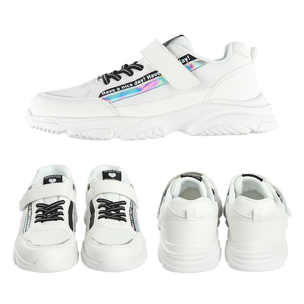 合皮シューズ（キラキラロゴライン）