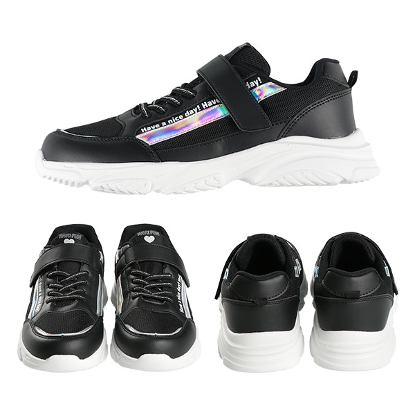 合皮シューズ（キラキラロゴライン）