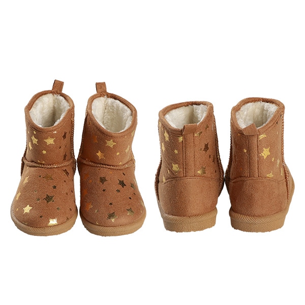 ムートン星箔プリントブーツ