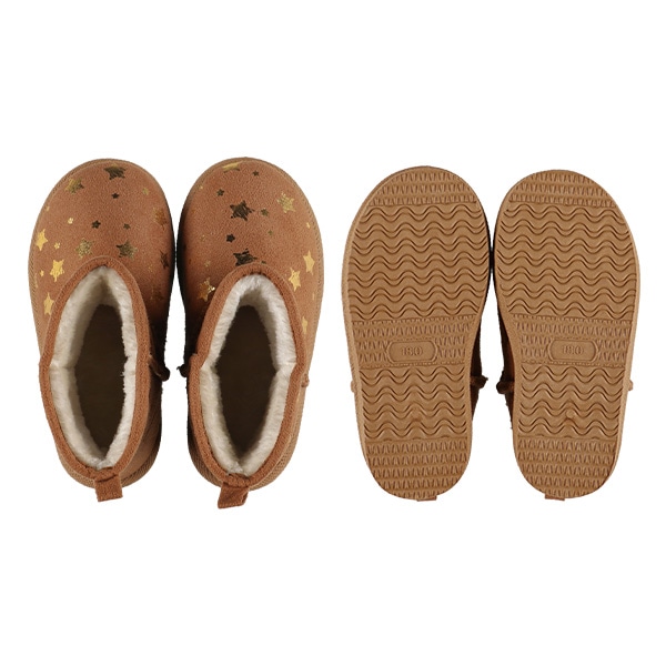 ムートン星箔プリントブーツ