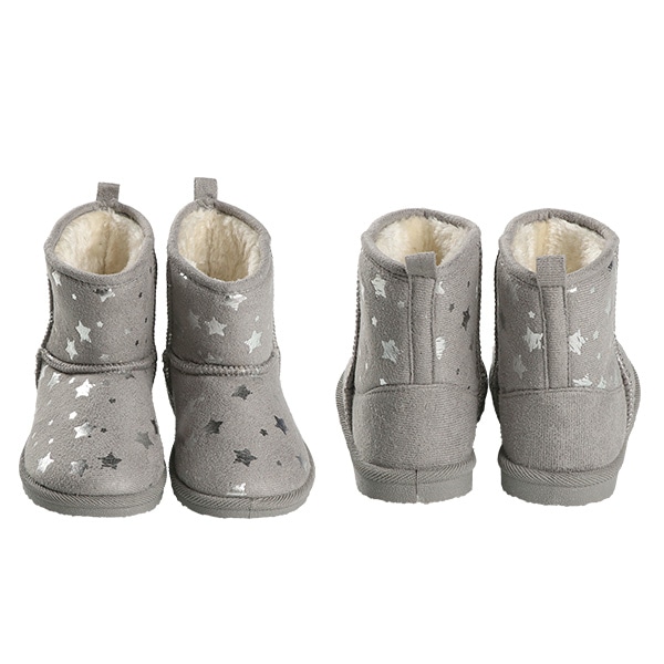 ムートン星箔プリントブーツ