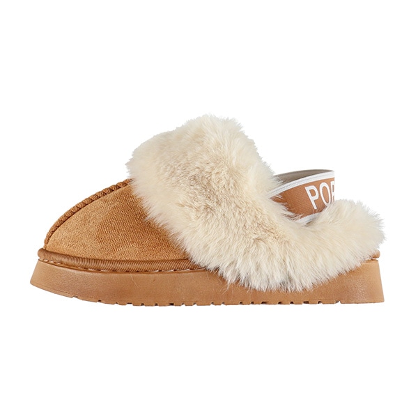 厚底ムートンサンダル