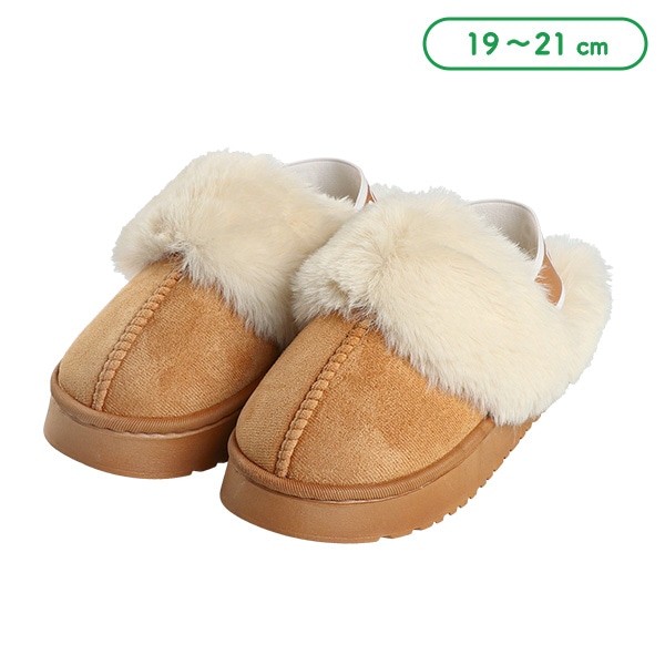 厚底ムートンサンダル