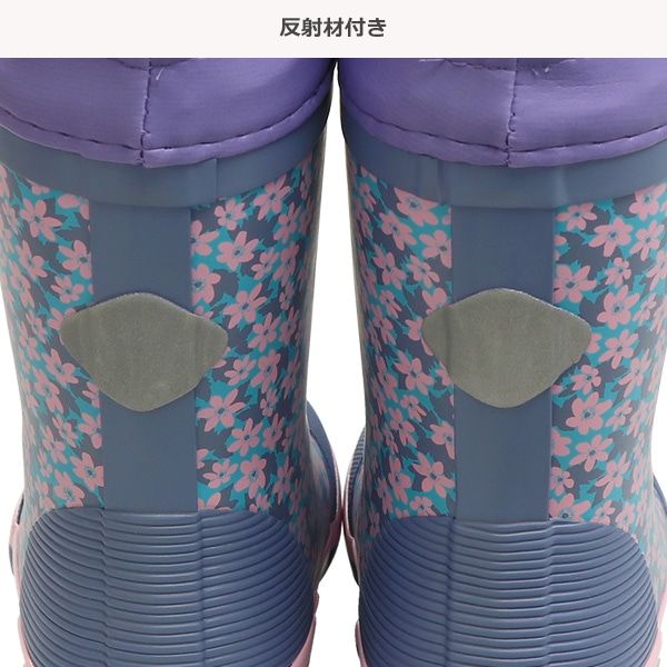 フード付き防寒ラバーブーツ（星・花）