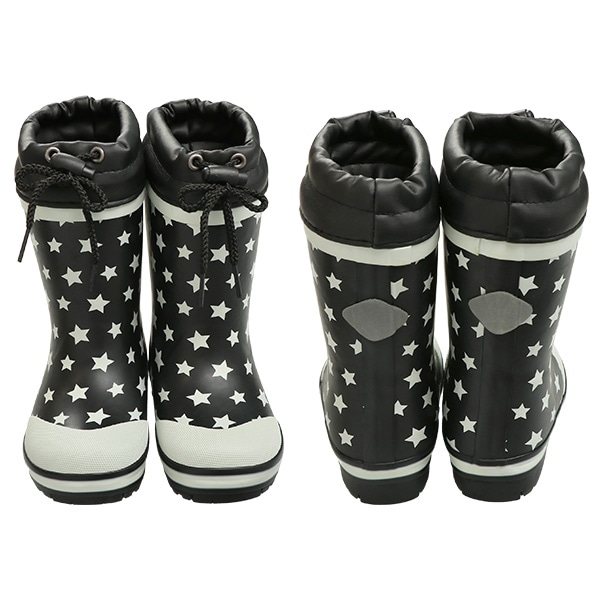 フード付き防寒ラバーブーツ（星・花）