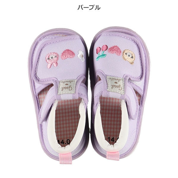笛入りべビーサンダル（アニマル刺繍）