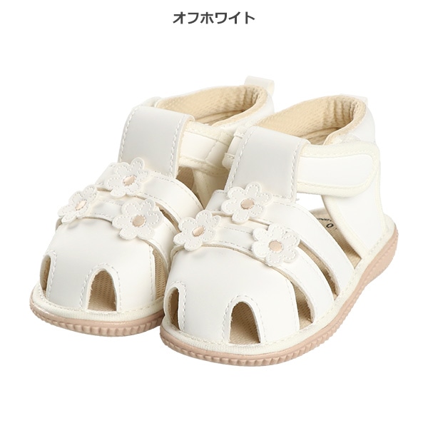 ベビーサンダル（花モチーフ）