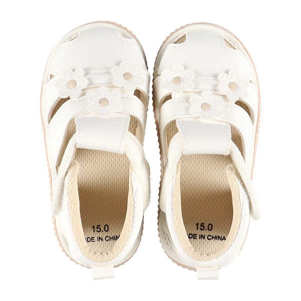 ベビーサンダル（花モチーフ）