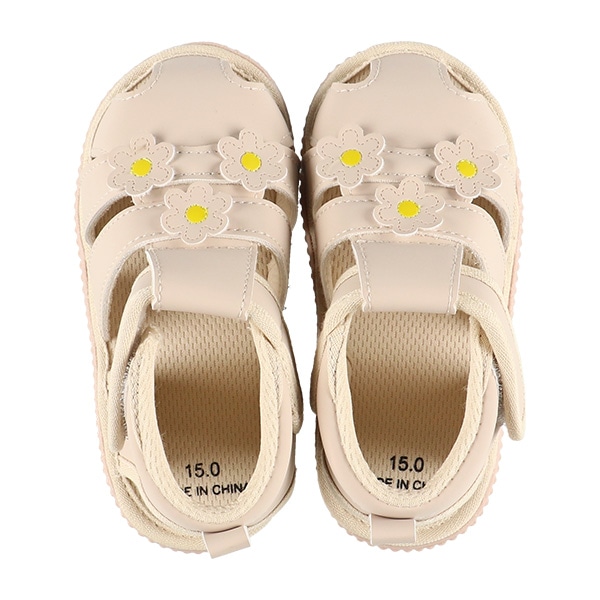 ベビーサンダル（花モチーフ）