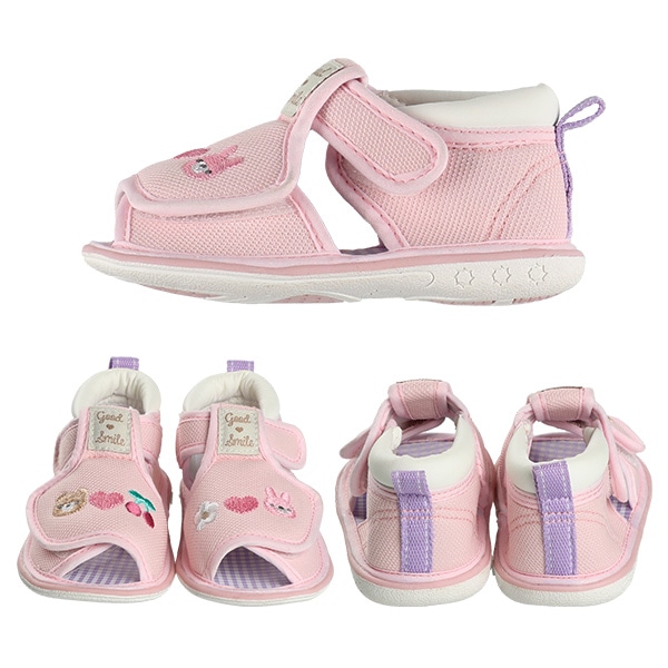 笛入りベビーサンダル（アニマル刺繍）