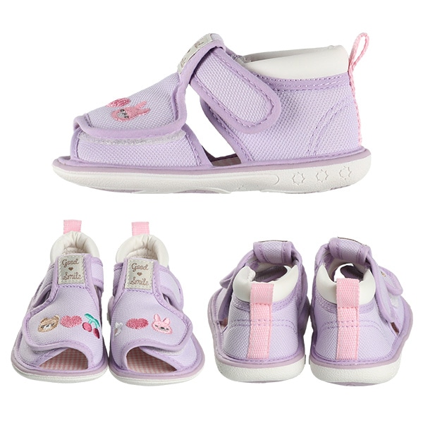 笛入りベビーサンダル（アニマル刺繍）