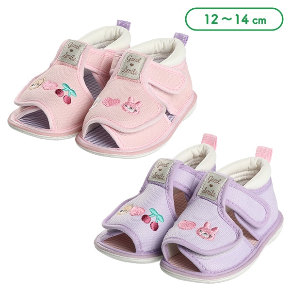 笛入りベビーサンダル（アニマル刺繍）