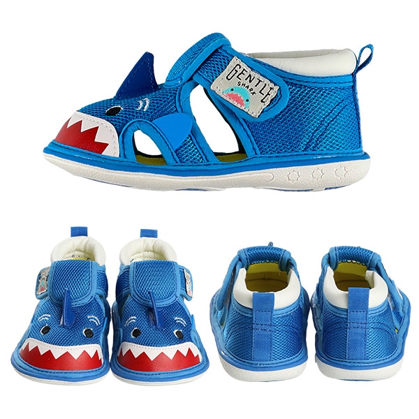 笛入りベビーサンダル（サメ・ペンギン）