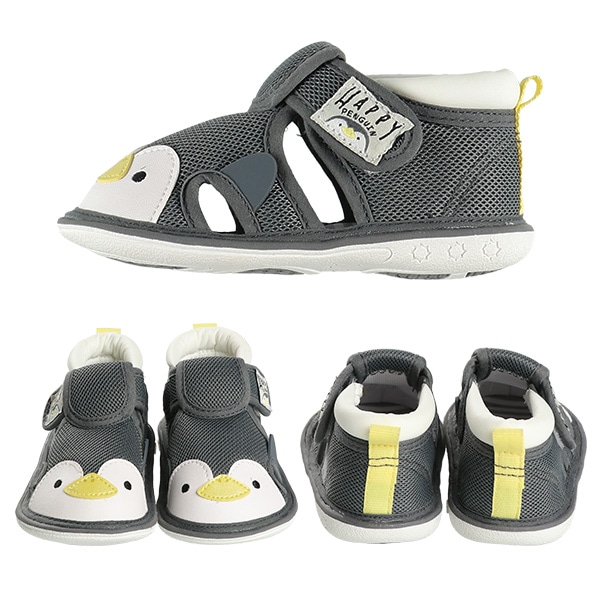 笛入りベビーサンダル（サメ・ペンギン）