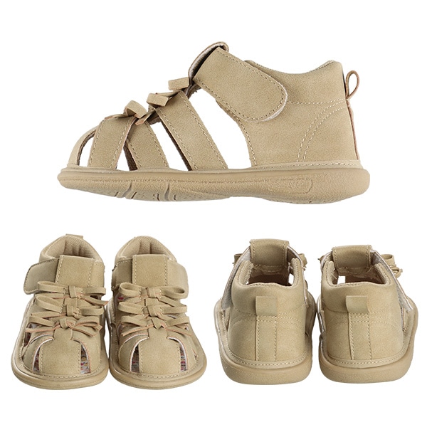 ベビーサンダル（3段リボン）