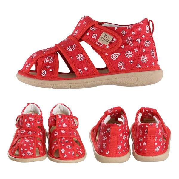 笛入りベビーサンダル（ペイズリー）